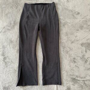 Lululemon Ribbed Softstreme Zip Leg High Rise Crop Flare Pants Women's 8 Gray